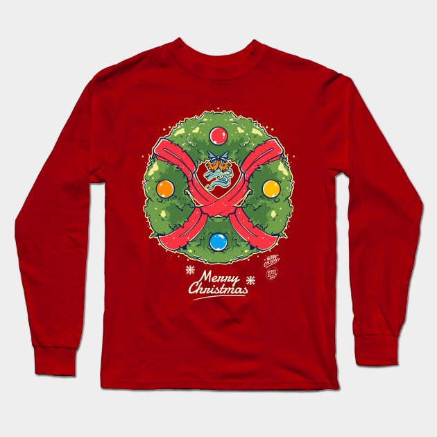 Merry Christmas Long Sleeve T-Shirt by mmninestd